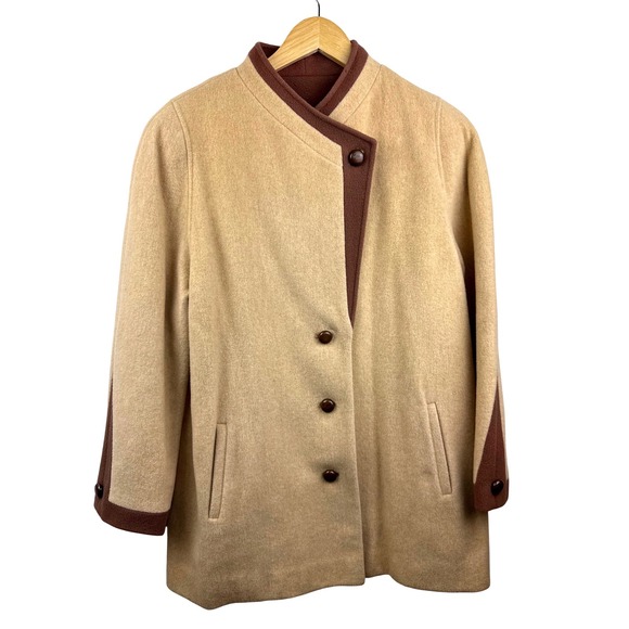 Fashionbilt Casuals Jackets & Blazers - Fashionbilt Casuals Vintage 100% Pure Wool Button Coat Tan Brown